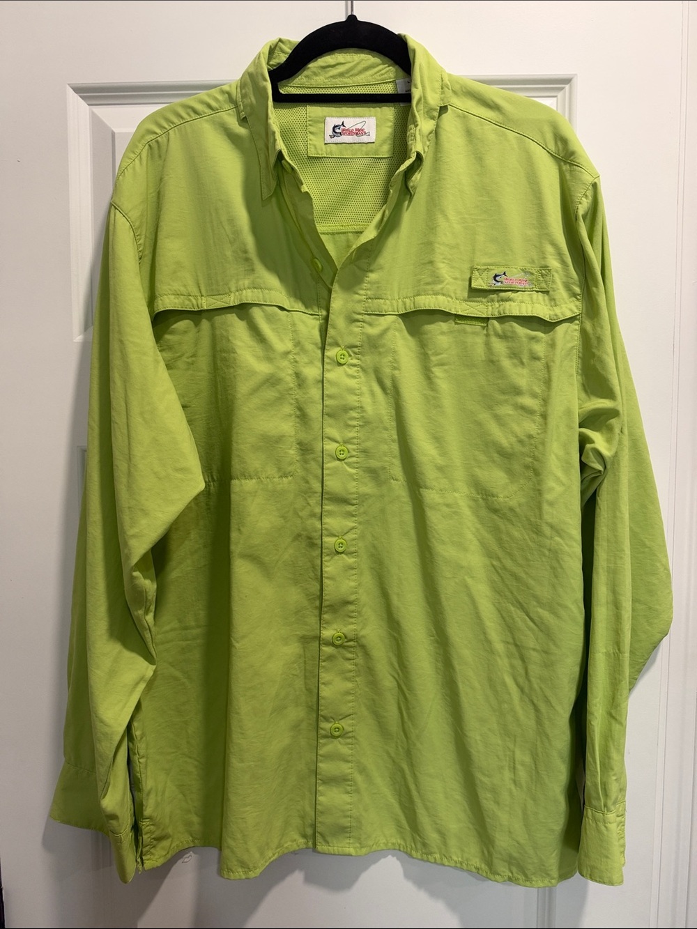 Worn Once- Bass Pro Shops Lime Green Lightweight Button-Front Shirt Jacket